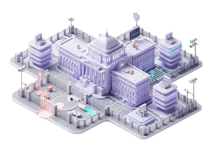 Government official using secure digital system