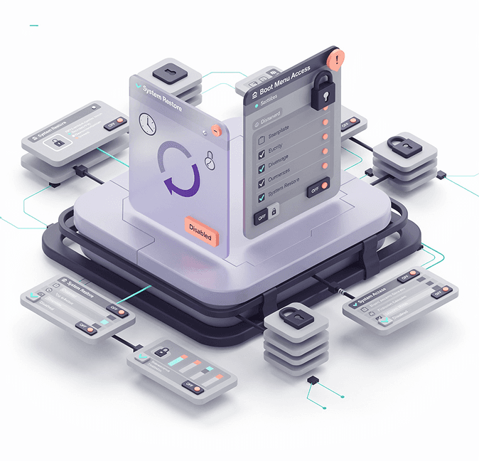 System Restore and Boot Options Blocking